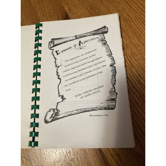 1975 Sigma Upsilon Kappa Delta Bloomington India A Recipe Cookbook Vintage - Picture 3 of 13